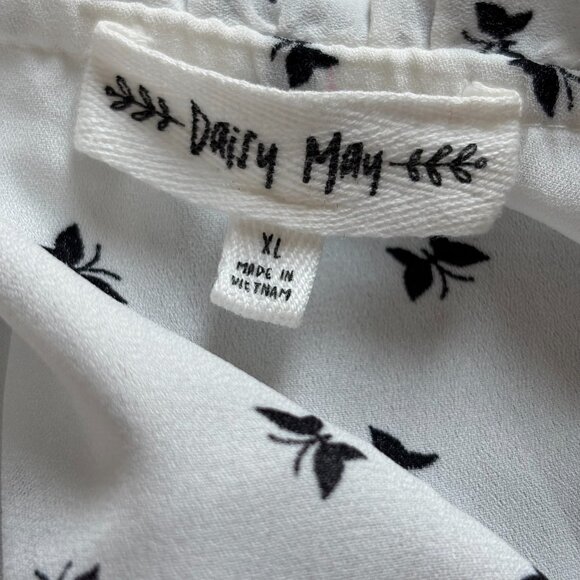 Daisy May Womens Top Size XL Butterfly Fairy Flutter Ruffle Boho Coquette 18755 - Picture 4 of 7